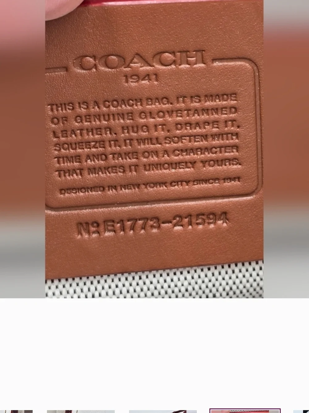 Coach 1941 White And Burgandy Leather Wristlet Or Crossbody - Picture 14 of 14